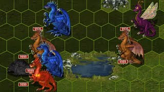 Heroes 3 9999 x 7 Dragons Final battle in the map quotUnleashing the Bloodthirstyquot [upl. by Eseer]