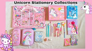 Unicorn Stationery Collection  Ultimate collection of Pencil Case Pencil box Stationery Haul ASMR [upl. by Llenrod]