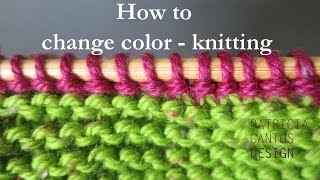 How to change color knitting [upl. by Bayly939]