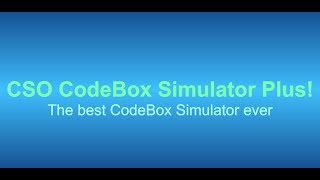 CSO CodeBox Simulator Plus [upl. by Fonseca]