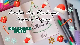 Aralık Ayı Planlayıcı  Ajanda Yapımı  December Bullet Journal [upl. by Skilken]