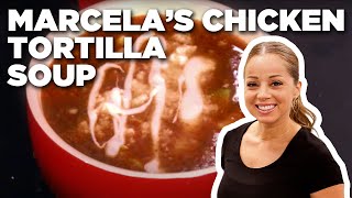 Marcela Valldolids Classic Tortilla Soup  Mexican Made Easy  Food Network [upl. by Noremac]