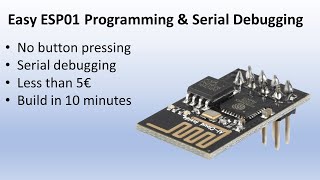 Easy ESP01 programming and serial debugging [upl. by Henricks]