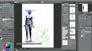 CLIP STUDIO PAINT useful features  3D drawing figures [upl. by Onirefez]