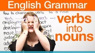 How to change a verb into a noun [upl. by Ahtibat]