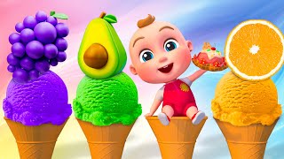 Favourite Ice Cream  Hot Summer with Fruit Ice Cream Song  Super Sumo Nursery Rhymes amp Kids Songs [upl. by Llenra]