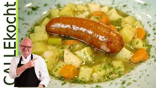 Holsteiner Kartoffelsuppe  Der wahre Kartoffeleintopf mit Mettenden [upl. by Hplar]