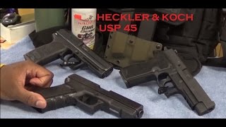 Heckler amp Koch USP 45 vs Sig Sauer P227 vs Glock 21 [upl. by Whitaker]