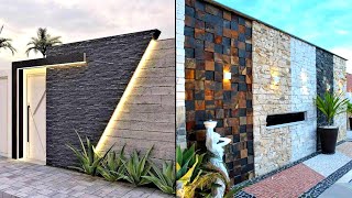 50 Modern Front Wall Design Ideas 2024 Exterior Wall Tiles Design  Home Main Door Design Ideas [upl. by Elleunamme220]