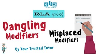 Dangling Modifiers amp Misplaced Modifiers  Explained With Examples for GED RLA  Grammar [upl. by Airaet]