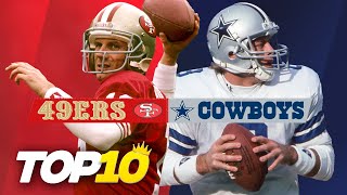 Cowboys vs 49ers La Rivalidad Eterna  Top 10 Momentos Espectaculares  NFL [upl. by Ycnalc]