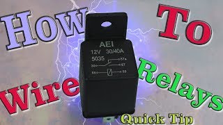 How To Wire A Relay  Quick Tip [upl. by Retsevel]