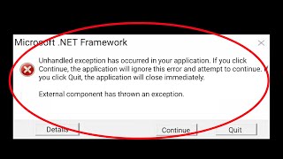 How To Fix Unhandled Exception Has Occurred In Your Application Error On Windows 10  8 7  81 [upl. by Kopans]