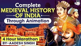 Complete Medieval India History in 4 Hours Through Animation  UPSC IAS [upl. by Melborn]