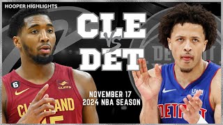 Cleveland Cavaliers vs Detroit Pistons Full Game Highlights  Nov 17  2024 NBA Season [upl. by Nalehp906]