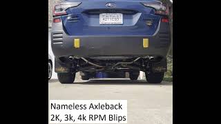 2024 Outback Wilderness  Nameless Axleback vs Stock Exhaust [upl. by Ioab]