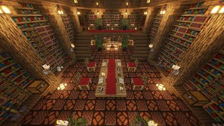 Minecraft How to Build an Underground Library  Tutorial [upl. by Asseralc]