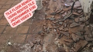 How to remove Saltillo tile flooring for kitchen remodel [upl. by Eleirbag]