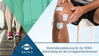 Kniegelenkschmerzen  Elektrodenplatzierung für TENS  axion [upl. by Hareehat]