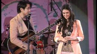 Ali Zafar amp Aditi Rao Hydari Live Performance promoting London Paris New York [upl. by Aihsatan]