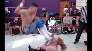 Brett Domino Dropkicks The Life Out Of DangerKid  Limitless Wrestling Studio Taping  NEPWA [upl. by Michelle263]