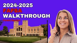 20242025 FAFSA Demo amp Walkthrough Parent Section [upl. by Farwell348]