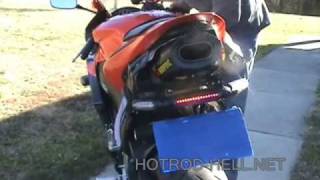 2008 Honda CBR600RR Akrapovic SlipOn Exhaust No Baffle [upl. by Asela]