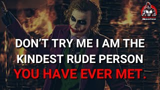 Most Realistic And Powerful Joker Quotes  Attitude Quotes  Badass Quotes [upl. by Nettirb]