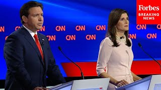 DeSantis And Nikki Haley Spar The Top Moments From CNNs Republican Candidates Debate [upl. by Attekal]