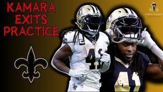 Alvin Kamara Leaves Practice Over Contract Dispute [upl. by Domenech637]