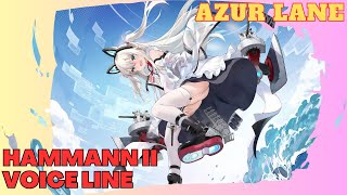 AZUR LANE  Destroyer Hammann II Voice Line quot Japanese Audio quot [upl. by Neyuh]