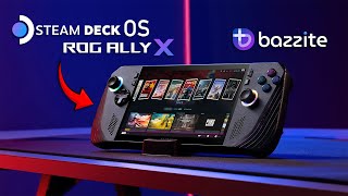 ROG ALLY X Runs Steam Deck OS Like A Champ Ultimate Bazzite Linux Handheld [upl. by Assenad]