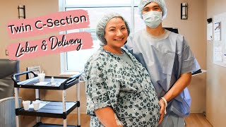 Twin CSection Labor amp Delivery VLOG  2020 Birth During Covid19 [upl. by Wanyen]