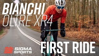 Matt Stephens Bianchi Oltre XR4 CV Disc Road Bike First Ride  Sigma Sports [upl. by Eedissac]