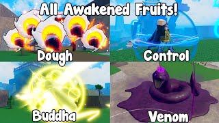 ALL REWORK AWAKENED FRUITS DAMAGE amp SHOWCASE in King Legacy Update 7 [upl. by Repsihw936]