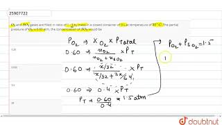 O2 and SO2 gases are filled in ratio of 1  3 by mass in a closed container of 3 L at [upl. by Nisen]