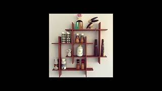 Book shelf design  wooden corner design  familymodularkitchen [upl. by Nibor]