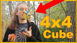 Solving a 4x4 Rubiks Cube while juggling [upl. by Ayerdna244]