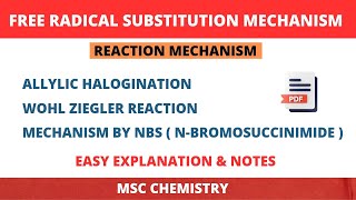 Allylic Halogination  NBS Mechanism  Wohl Ziegler Reaction  MSc Chemistry [upl. by Occir110]