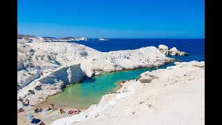 Incredible Sarakiniko beach Milos island Greece [upl. by Goulet181]