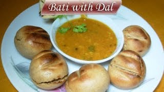 Bati with Dal Oven me Bati kaise banaye Rajasthani special Bati [upl. by Ttessil733]