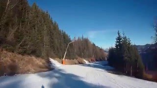 Dorfgastein Großarl Talabfahrt von 6er Kreuzkogel Piste 3  5  5a [upl. by Venita]