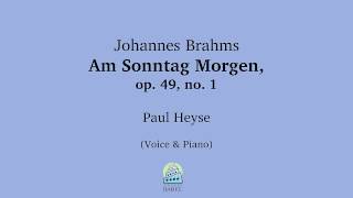 Johannes Brahms  Am Sonntag Morgen [upl. by Acireit857]