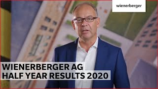 Wienerberger AG CEO Heimo Scheuch HALF YEAR RESULTS 2020 [upl. by Nylyram]