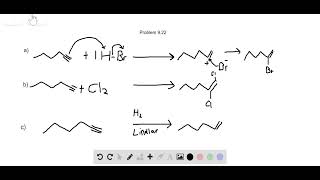 Predict the products from reaction of 1 hexyne with the following reagents [upl. by Dnomsad]