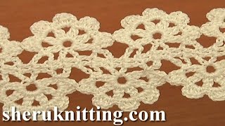 Crochet Flat Double Sided Lace Tape Tutorial 16 [upl. by Nihhi]