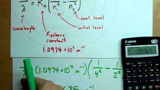 Wavelength of Light Released from Hydrogen [upl. by Garry107]