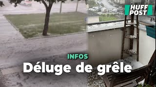 À Dijon les images de l’orage de grêle spectaculaire tombé sur la ville [upl. by Ised]