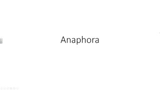 Anaphora [upl. by Hilly625]