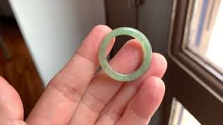 203mm AGrade Natural Green Jadeite Ring Band No 162186 [upl. by Nysila]